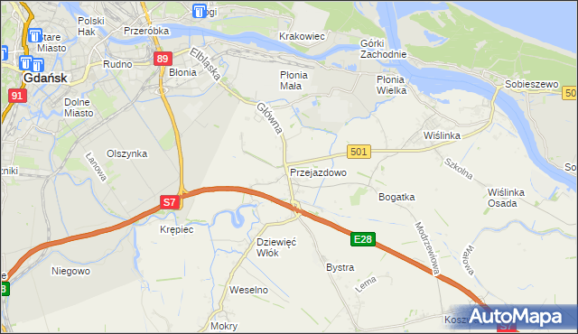 mapa Przejazdowo, Przejazdowo na mapie Targeo