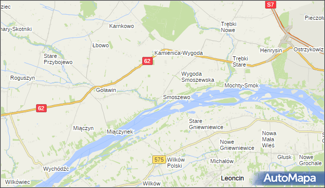 mapa Smoszewo, Smoszewo na mapie Targeo