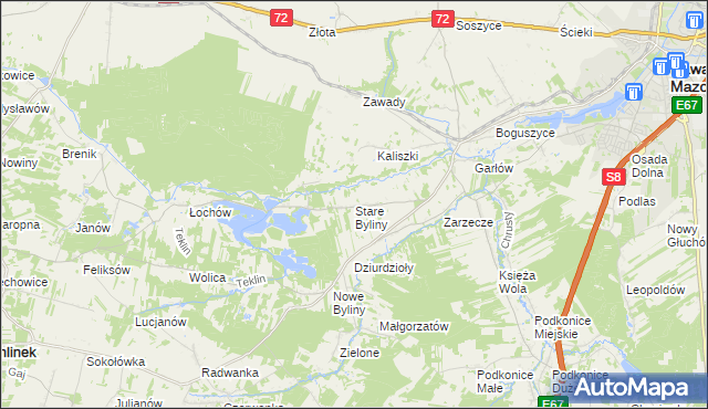 mapa Stare Byliny, Stare Byliny na mapie Targeo