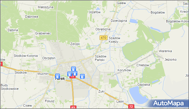 mapa Szadów Pański, Szadów Pański na mapie Targeo