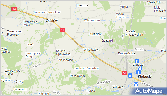 mapa Waleńczów, Waleńczów na mapie Targeo