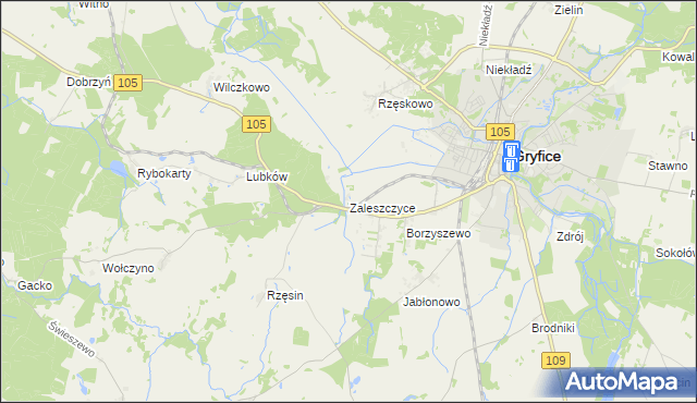 mapa Zaleszczyce, Zaleszczyce na mapie Targeo
