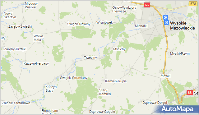 mapa Dąbrowa-Dzięciel, Dąbrowa-Dzięciel na mapie Targeo
