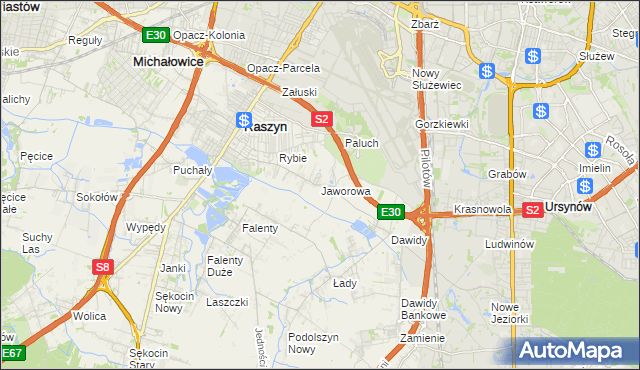 mapa Jaworowa, Jaworowa na mapie Targeo