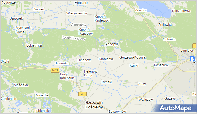 mapa Smolenta, Smolenta na mapie Targeo
