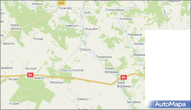 mapa Taraskowo, Taraskowo na mapie Targeo