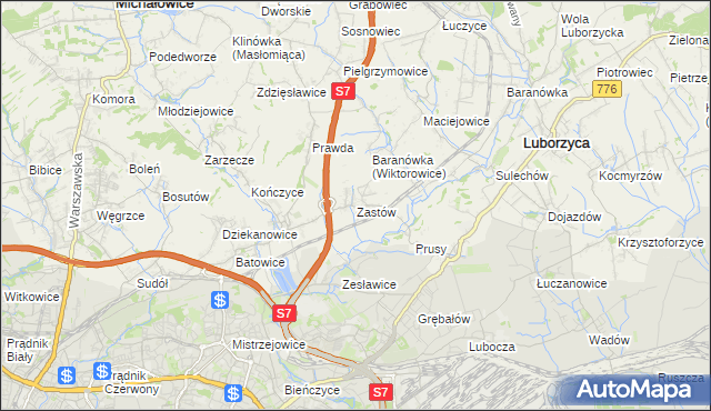 mapa Zastów, Zastów na mapie Targeo