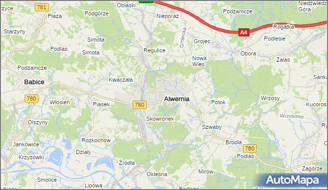 mapa polski alwernia PKO Bank Polski   Wpłatomat w Alwernia :: Wpłatomat na mapie Targeo