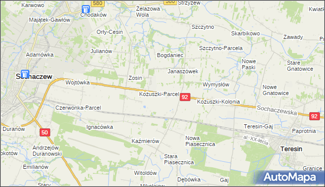mapa Chrzczany, Chrzczany na mapie Targeo