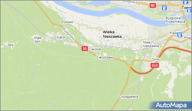 mapa Cierpiszewo, Cierpiszewo na mapie Targeo