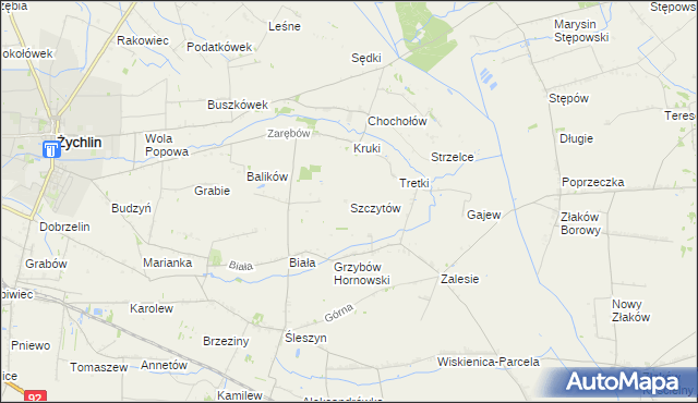 mapa Szczytów, Szczytów na mapie Targeo