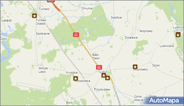 mapa Babi Dwór, Babi Dwór na mapie Targeo