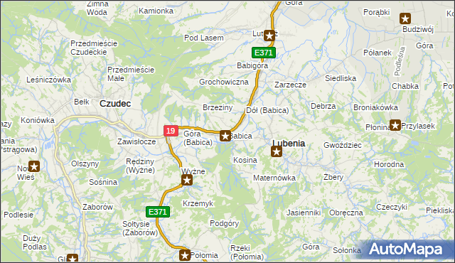 mapa Babica gmina Czudec, Babica gmina Czudec na mapie Targeo