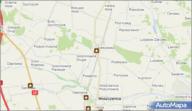 mapa Baby gmina Moszczenica, Baby gmina Moszczenica na mapie Targeo