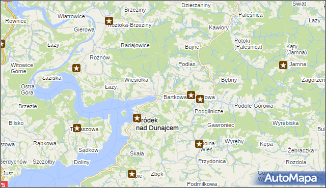 mapa Bartkowa-Posadowa, Bartkowa-Posadowa na mapie Targeo