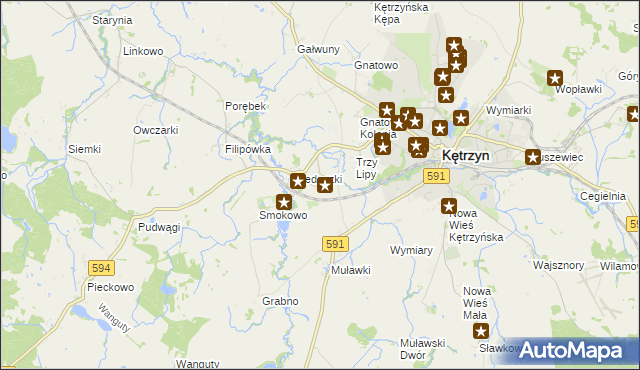 mapa Biedaszki Małe, Biedaszki Małe na mapie Targeo