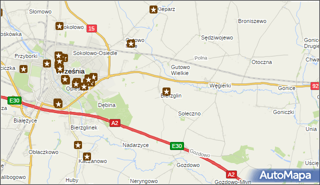 mapa Bierzglin, Bierzglin na mapie Targeo