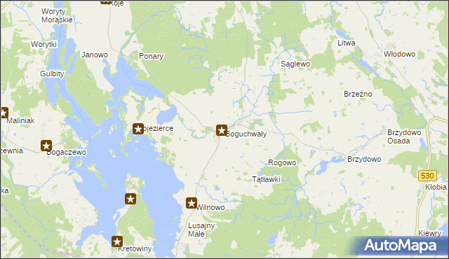 mapa Boguchwały, Boguchwały na mapie Targeo