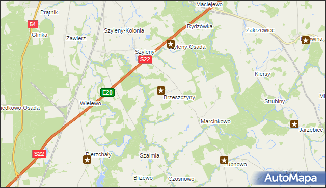 mapa Brzeszczyny, Brzeszczyny na mapie Targeo