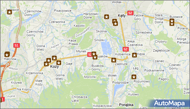 mapa Bujaków, Bujaków na mapie Targeo
