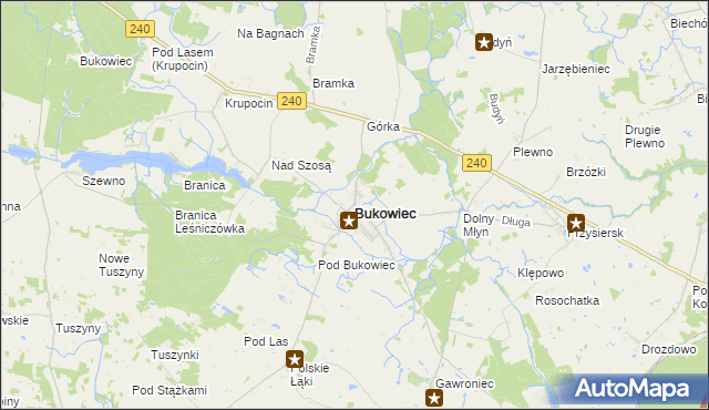 mapa Bukowiec powiat świecki, Bukowiec powiat świecki na mapie Targeo