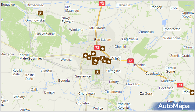 mapa Busko-Zdrój, Busko-Zdrój na mapie Targeo