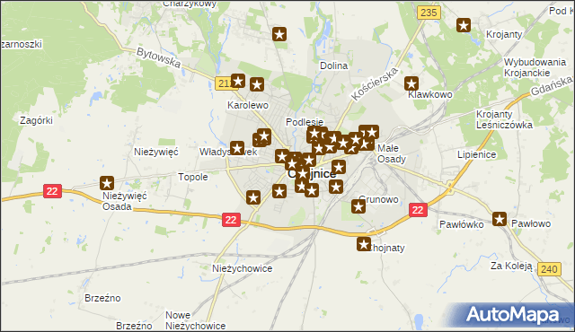 mapa Chojnic, Chojnice na mapie Targeo