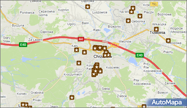 mapa Chrzanów, Chrzanów na mapie Targeo