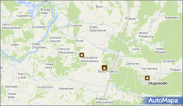 mapa Chrzczanka-Folwark, Chrzczanka-Folwark na mapie Targeo