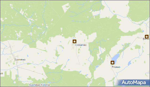 mapa Ciosaniec gmina Okonek, Ciosaniec gmina Okonek na mapie Targeo