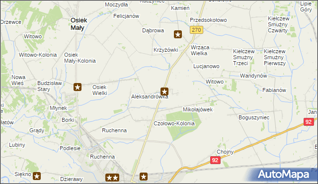 mapa Czołowo gmina Koło, Czołowo gmina Koło na mapie Targeo