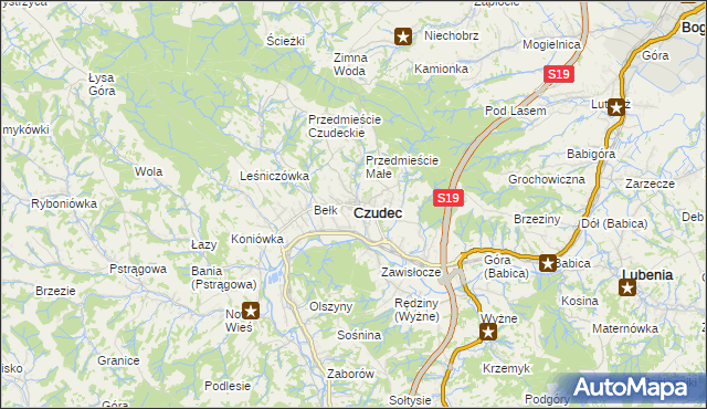 mapa Czudec, Czudec na mapie Targeo