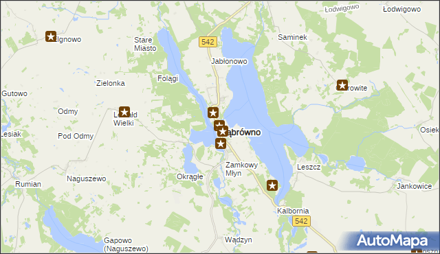 mapa Dąbrówno powiat ostródzki, Dąbrówno powiat ostródzki na mapie Targeo