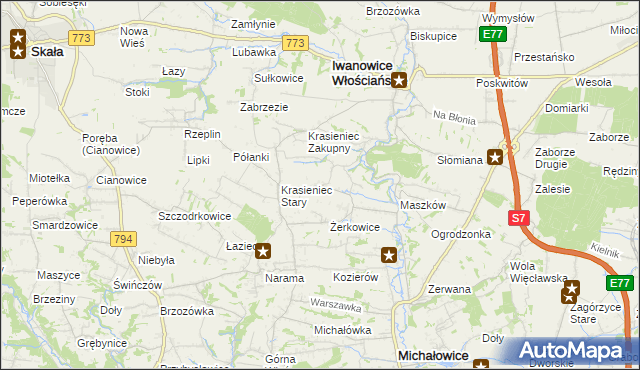 mapa Damice, Damice na mapie Targeo