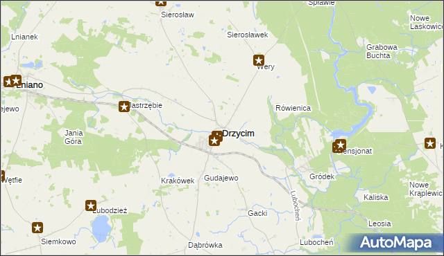 mapa Drzycim, Drzycim na mapie Targeo