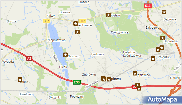 mapa Fiałkowo, Fiałkowo na mapie Targeo