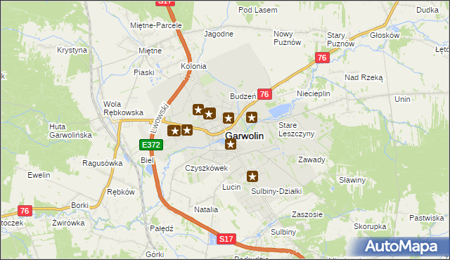 mapa Garwolin, Garwolin na mapie Targeo