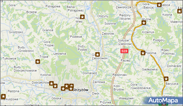 mapa Glinik Zaborowski, Glinik Zaborowski na mapie Targeo