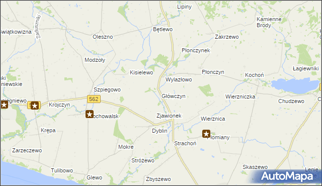 mapa Główczyn gmina Dobrzyń nad Wisłą, Główczyn gmina Dobrzyń nad Wisłą na mapie Targeo