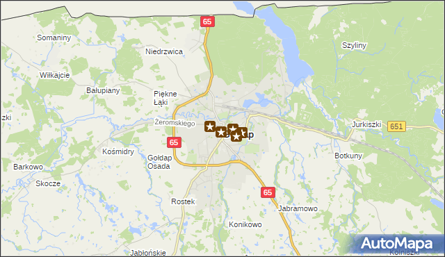 mapa Gołdap, Gołdap na mapie Targeo