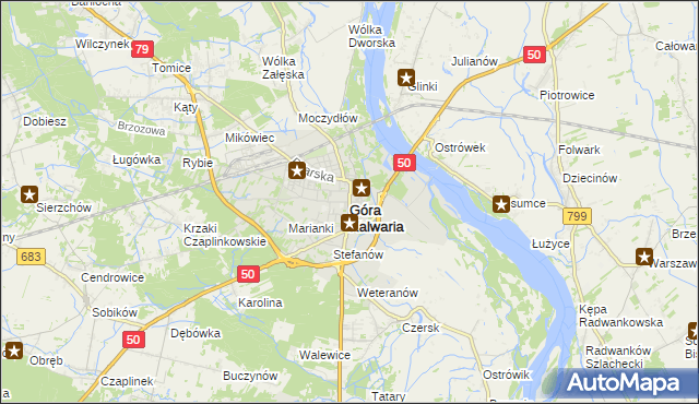 mapa Góra Kalwaria, Góra Kalwaria na mapie Targeo