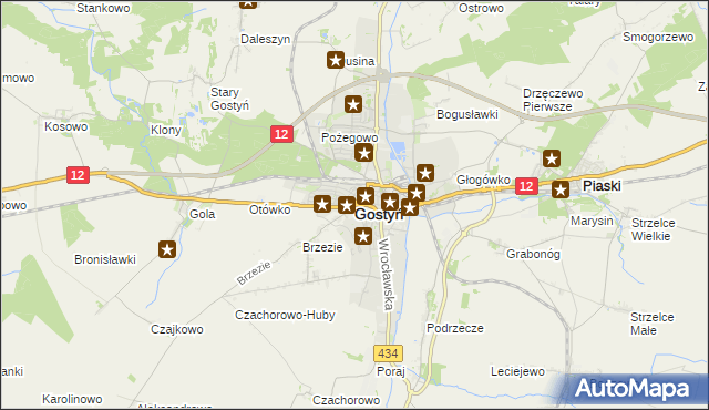 mapa Gostyń, Gostyń na mapie Targeo