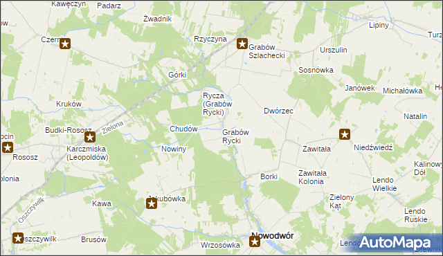 mapa Grabów Rycki, Grabów Rycki na mapie Targeo