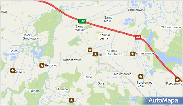 mapa Gracze, Gracze na mapie Targeo