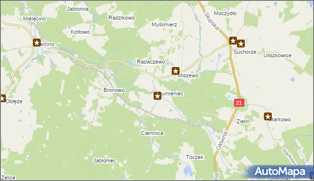 mapa Gumieniec, Gumieniec na mapie Targeo