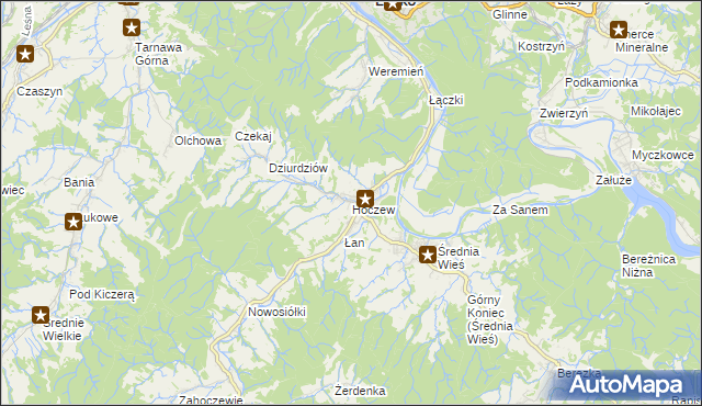 mapa Hoczew, Hoczew na mapie Targeo