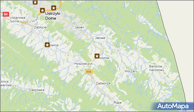 mapa Hoszów, Hoszów na mapie Targeo