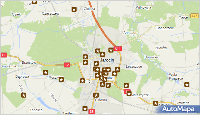 mapa Jarocin, Jarocin na mapie Targeo