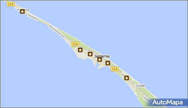 mapa Jastarnia, Jastarnia na mapie Targeo