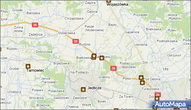 mapa Jaszczew, Jaszczew na mapie Targeo